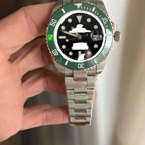 Green Bezel Stainless Steel Dive Watch automatic mechanical luxury